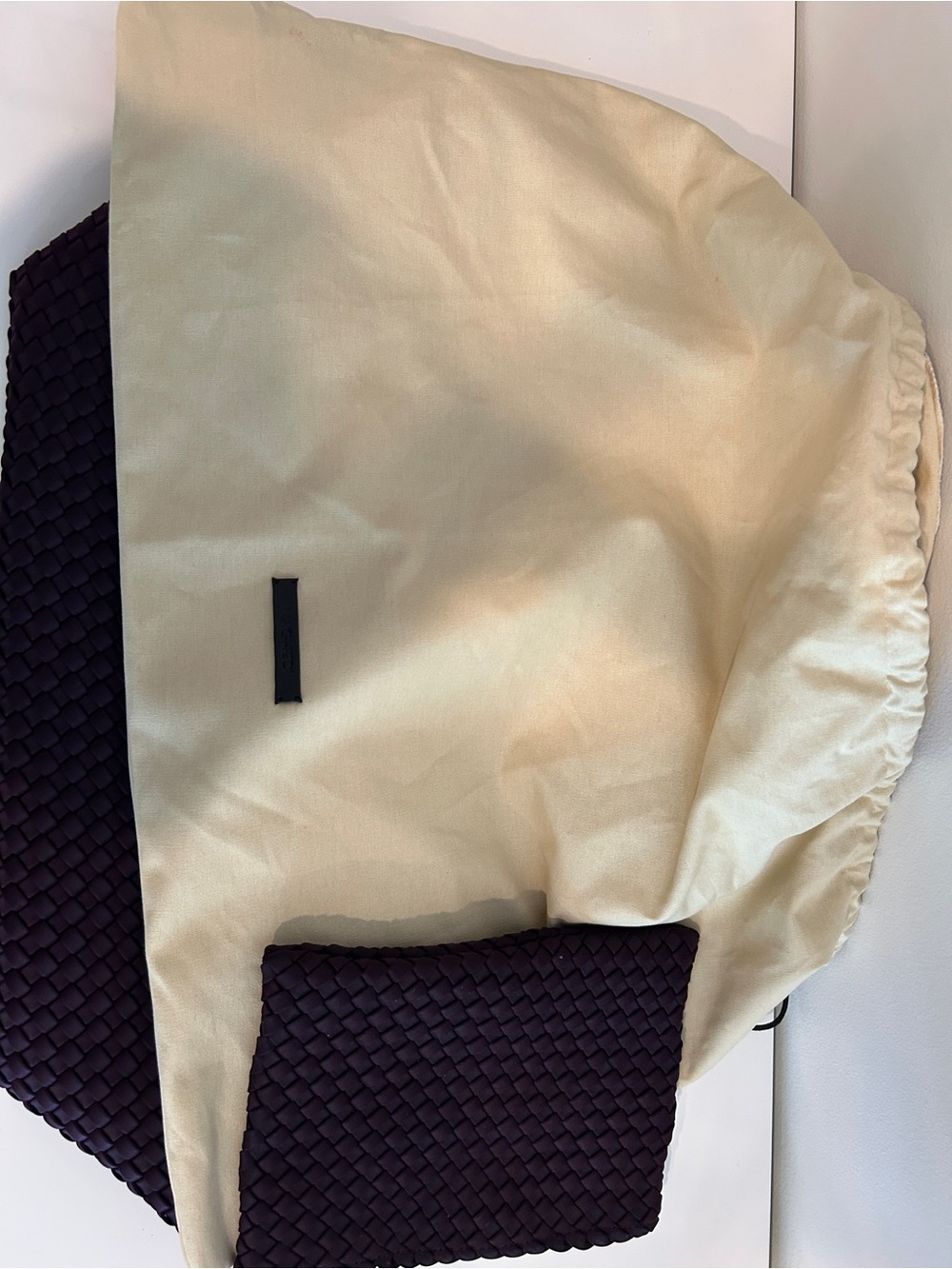 Naghedi St. Barth’s Large tote with small pouch in Aubergine - Picture 10 of 10